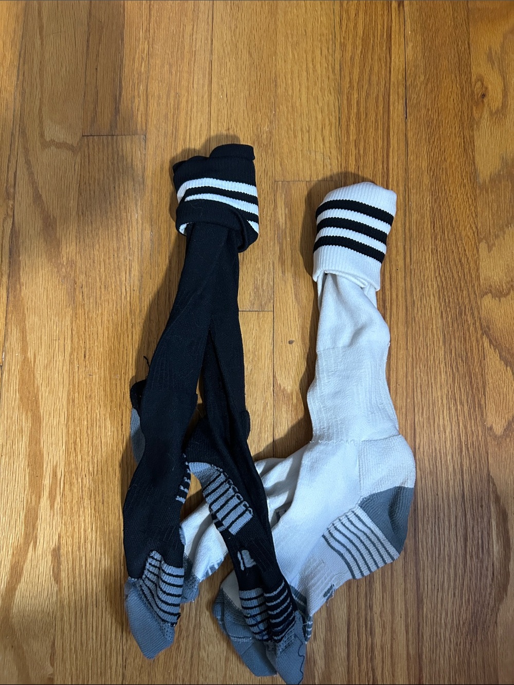 Men's ADIDAS soccer socks - Black & White pair